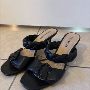 Coach Black Braided Women's Sandals